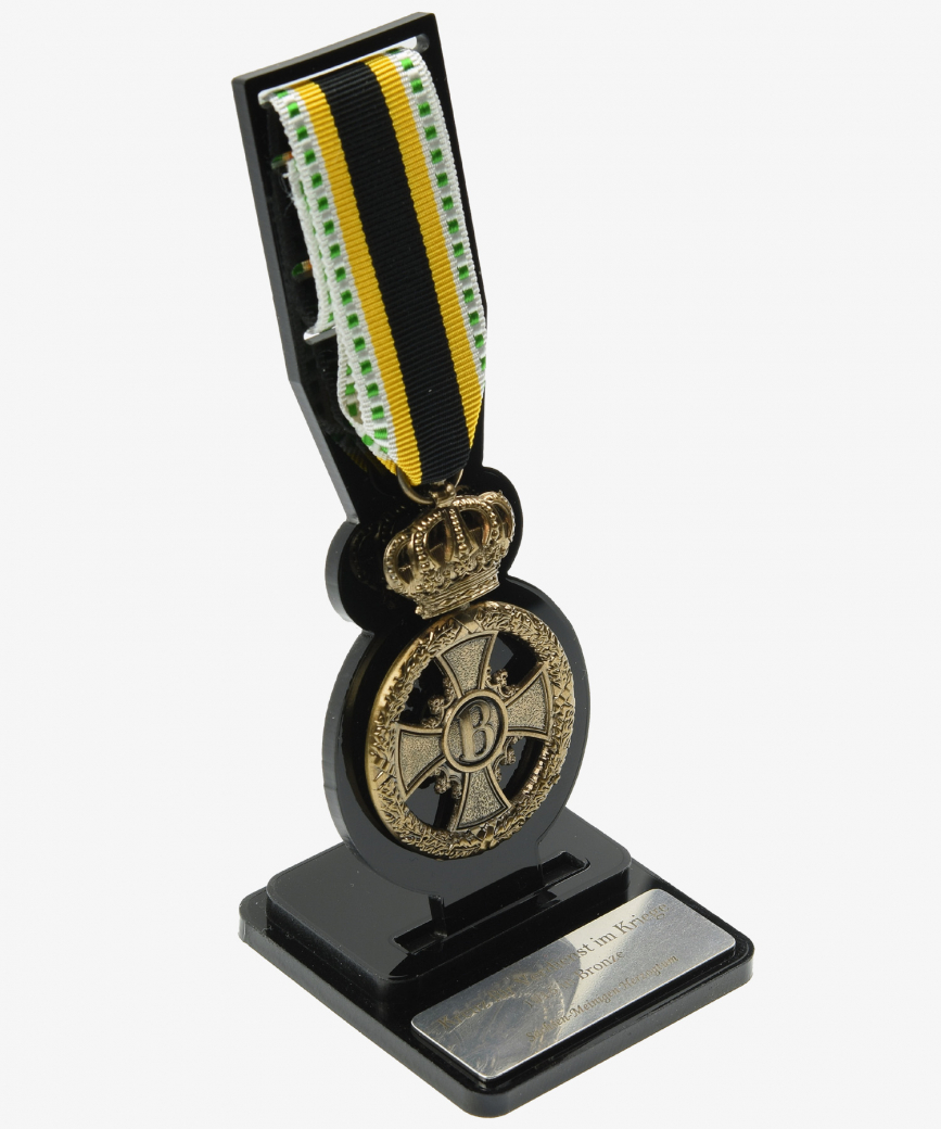 Display Stand, Saxe-Meiningen Cross for Merit in the War 1915 in Bronze